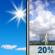 Wednesday: A slight chance of showers and thunderstorms after 5pm. Sunny, with a high near 96. Southwest wind 6 to 10 mph. Chance of precipitation is 20%. Wednesday: Sunny then Slight Chance Showers And Thunderstorms