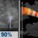 Tonight: A chance of showers and thunderstorms before 7pm, then showers and thunderstorms between 7pm and 11pm. Some of the storms could be severe. Partly cloudy, with a low around 30. Southwest wind 12 to 24 mph, with gusts as high as 40 mph. Chance of precipitation is 90%. New rainfall amounts between a quarter and half of an inch possible. Tonight: Chance Showers And Thunderstorms then Partly Cloudy