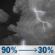 Tonight: Showers and thunderstorms. Mostly cloudy, with a low around 63. Southwest wind around 8 mph. Chance of precipitation is 90%. New rainfall amounts between a quarter and half of an inch possible. Tonight: Showers And Thunderstorms